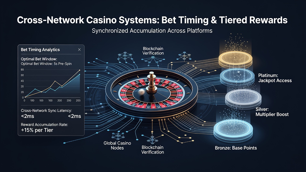 Diagram over belønning tier progression og roulette timing data